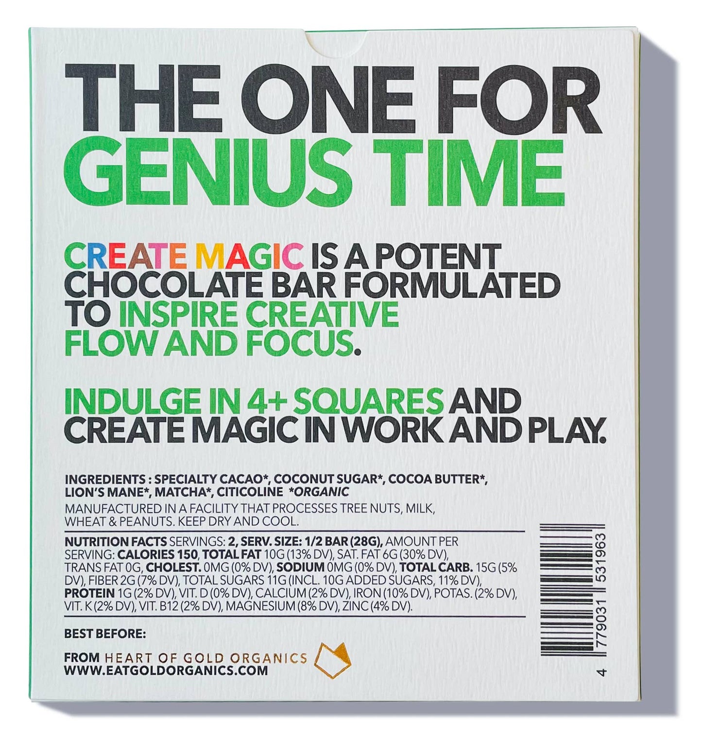 CREATE MAGIC a Potent, Functional & Delicious Chocolate Bar