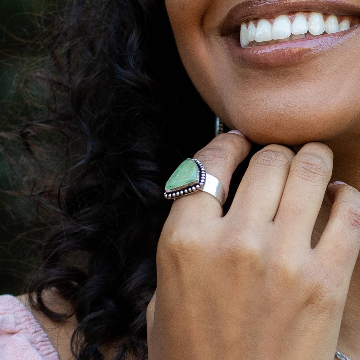 Kashi Semiprecious Stone Large Ring - Single Ring