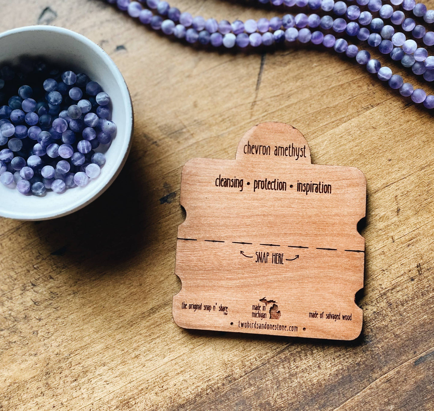 Spiritual Whiskey - Two Birds + One Stone Snap n' Share BFF Bracelet Amethyst
