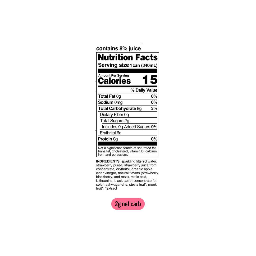 Strawberry Rose Botanical Soda