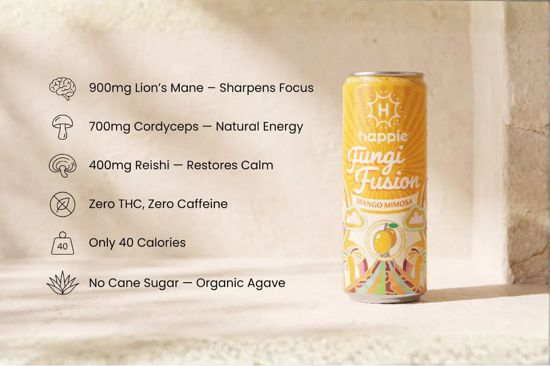 Fungi Fusion Mango Mimosa Adaptogen Beverage
