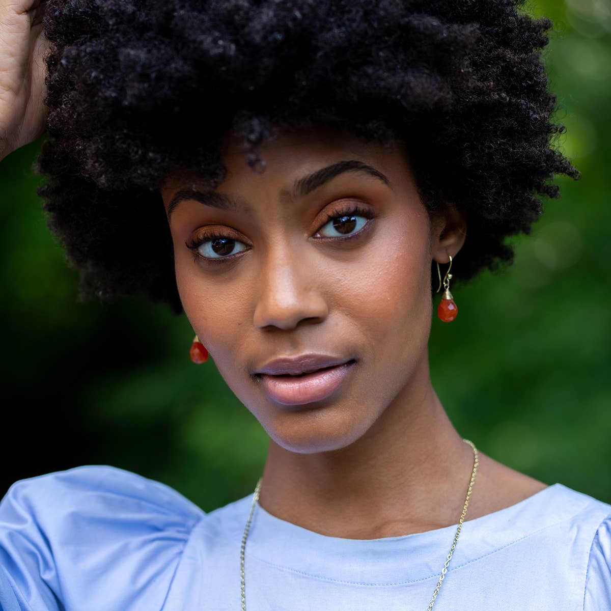 Tear-Drop Semi-Precious Stone Earrings - Single Set