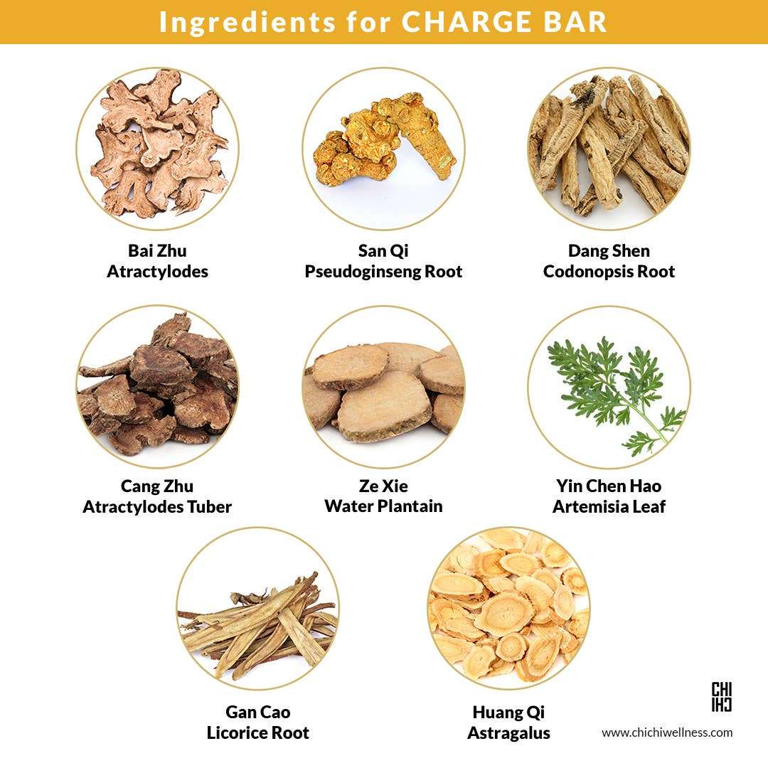 CHARGE Bars vegan dark chocolate with traditional Chinese herbs for energy and strength, USDA organic, crafted by US acupuncturists in Vermont