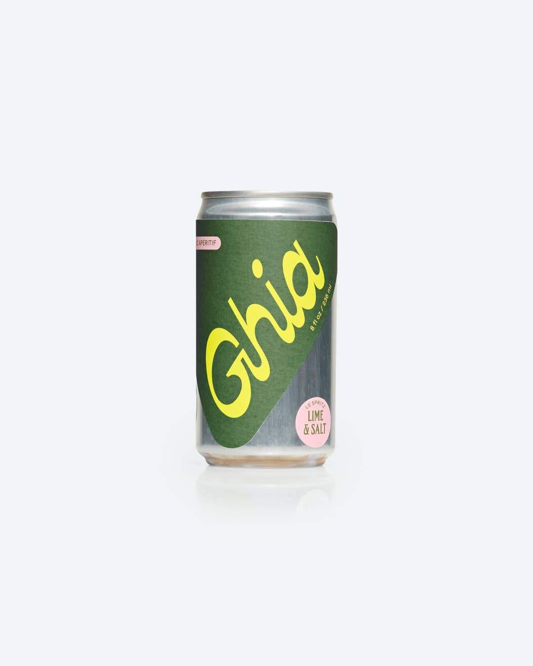 Lime and salt spritz cocktail with a splash of lime and dash of salt in a glass