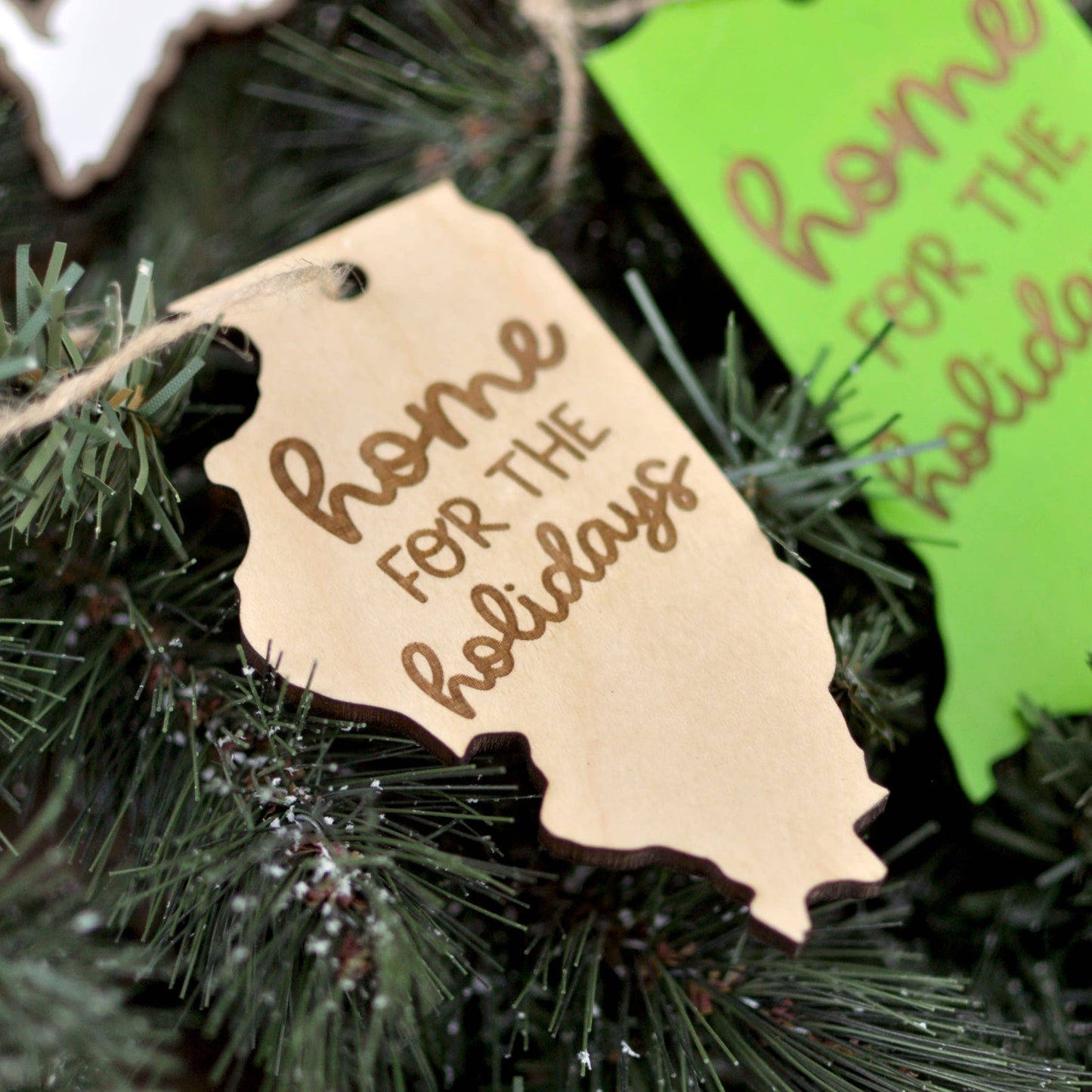 Home for the Holidays Wood Ornament