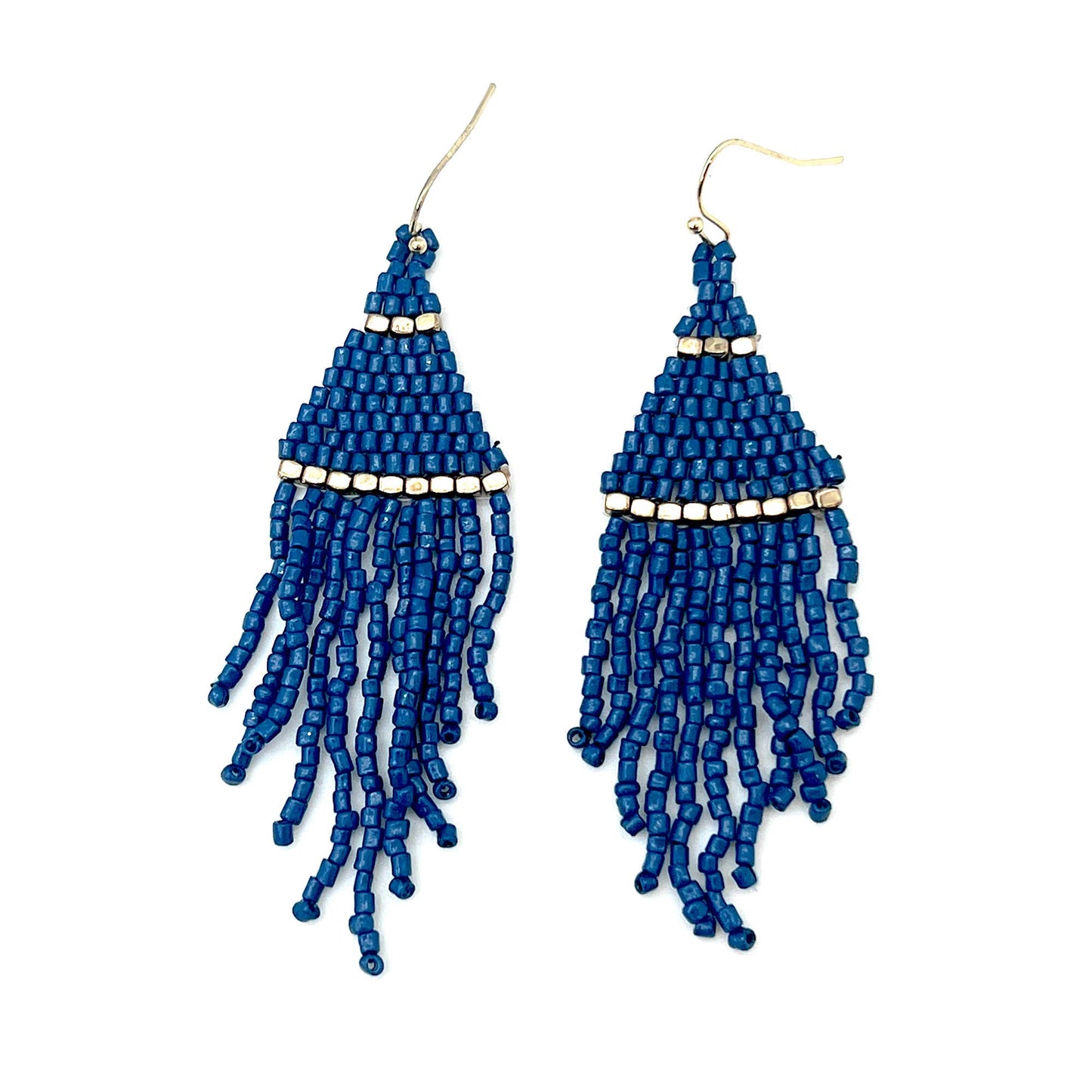 Seed Bead Fringe Earrings