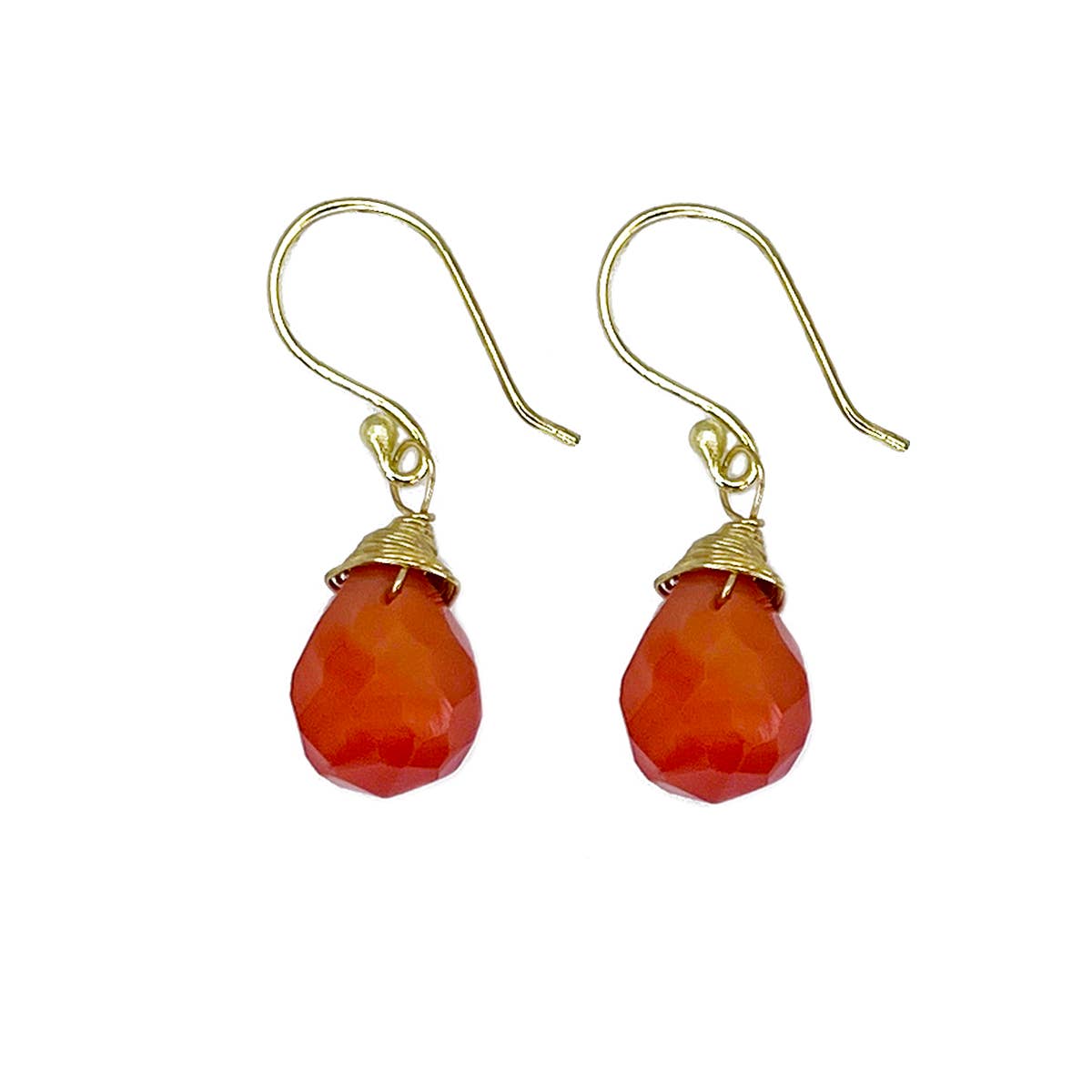 Tear-Drop Semi-Precious Stone Earrings - Single Set