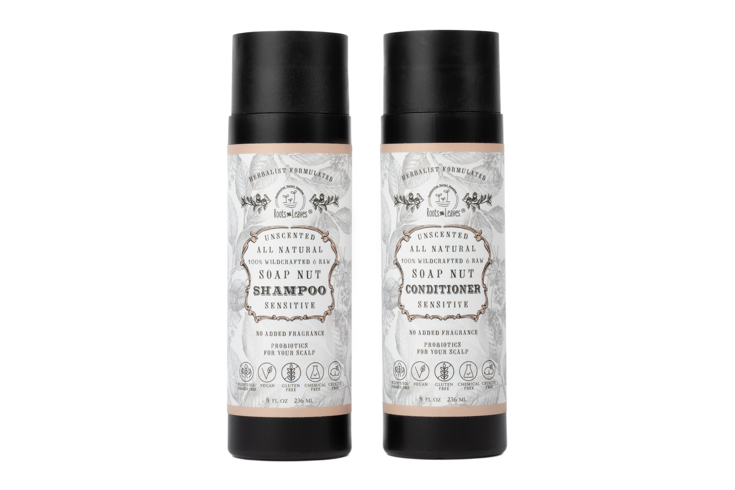 All Natural Soapnut Shampoo and Conditioner Set
