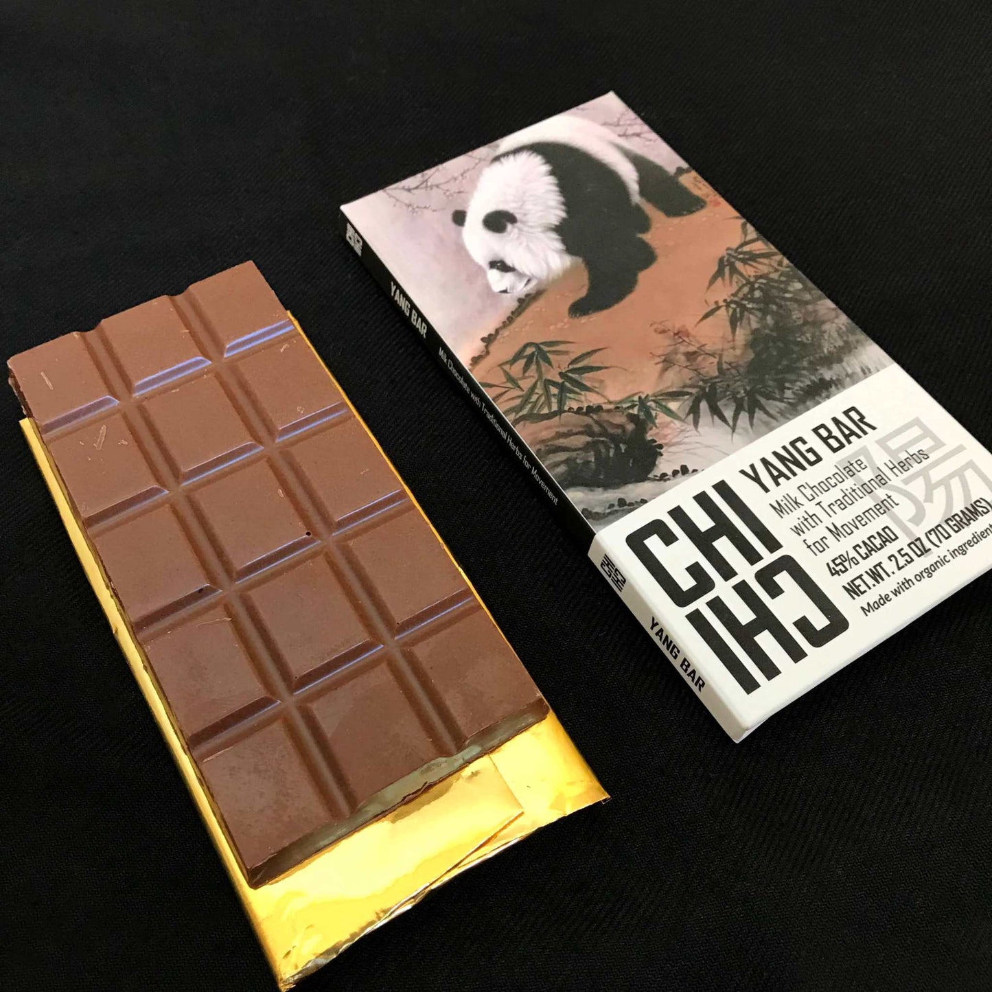 Yang Bar functional herbal milk chocolate with TCM healing herbs handcrafted by US licensed acupuncturists in Vermont