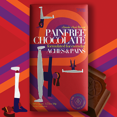 The Functional Chocolate Company - Painfree Chocolate - Aches/Pains Formula - Classic Chai