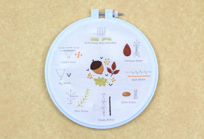 Autumn - Embroidery Stitch Sampler