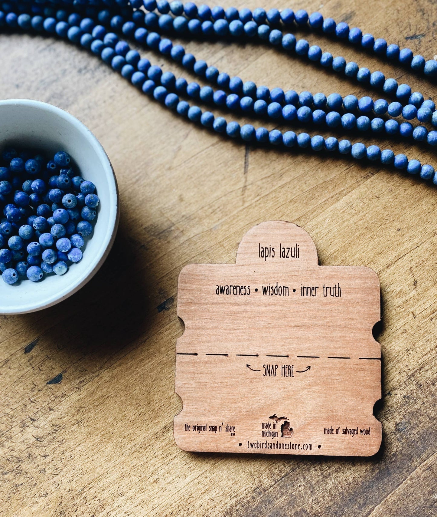 Spiritual Whiskey - Two Birds + One Stone Snap n' Share Bracelet Lapis