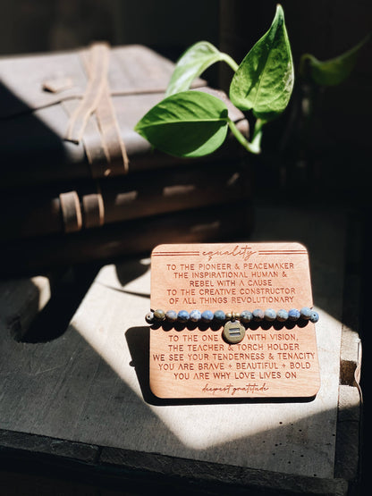Spiritual Whiskey - Pride Month Sunset Dumortierite Beaded Bracelet