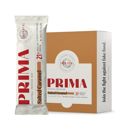 PRIMA Salted Caramel Ancestral Protein Bar with Coconut Nectar and Sea Salt