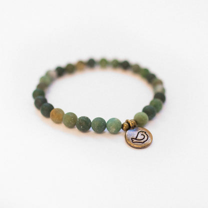Spiritual Whiskey - Two Birds + One Stone Snap n' Share BFF Bracelet Moss Agate