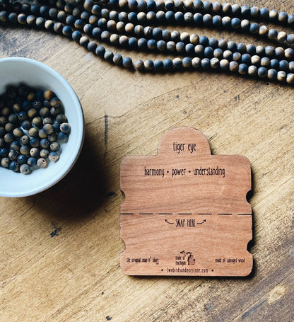 Spiritual Whiskey - Two Birds + One Stone Snap n' Share BFF Bracelet Tiger's Eye