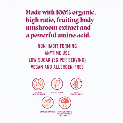 Concentrate Mushroom Gummies (5) / Vegan Supplement / Focus