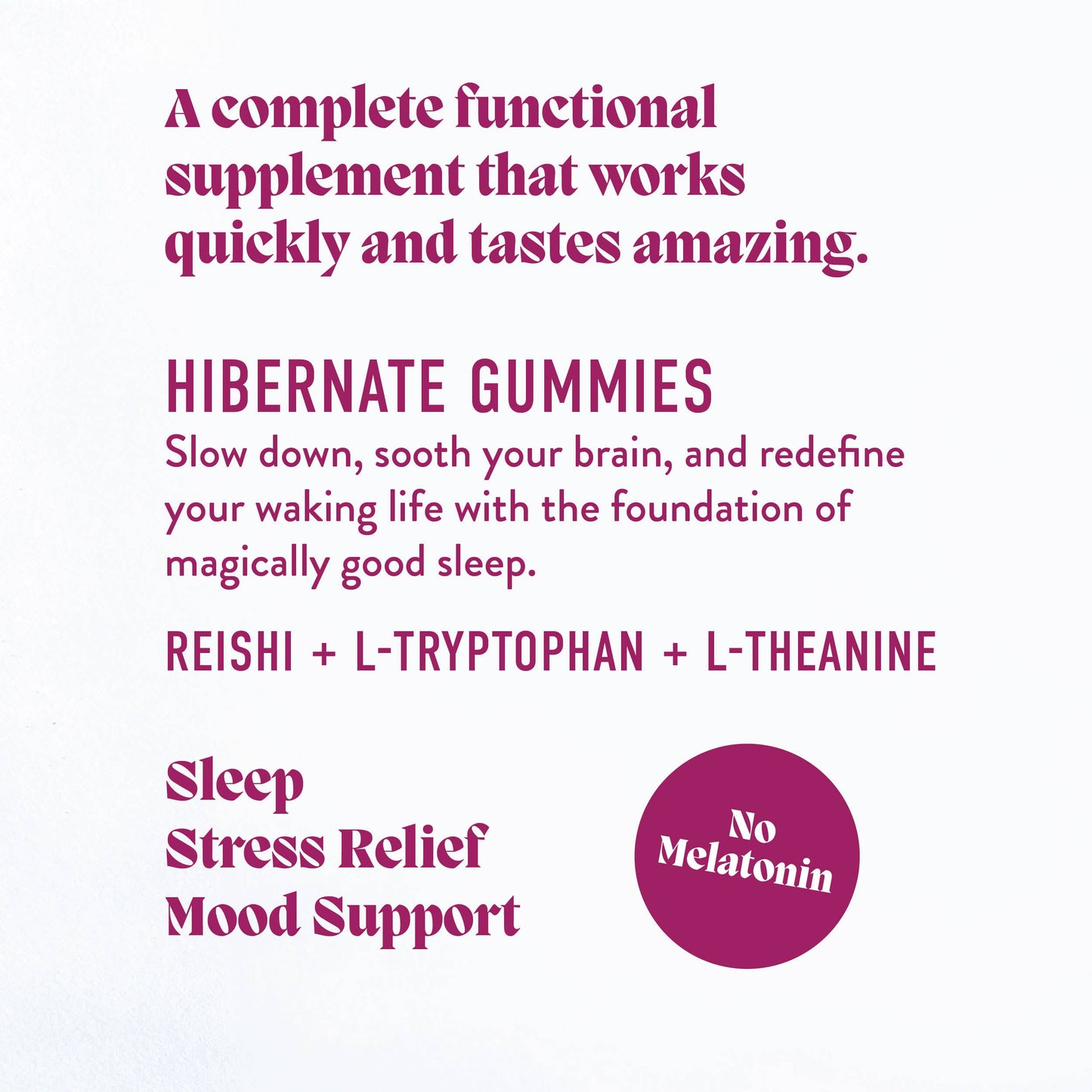 Hibernate Mushroom Gummies (30) / Vegan Supplement / Sleep
