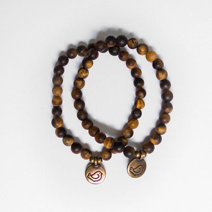 Spiritual Whiskey - Two Birds + One Stone Snap n' Share BFF Bracelet Tiger's Eye