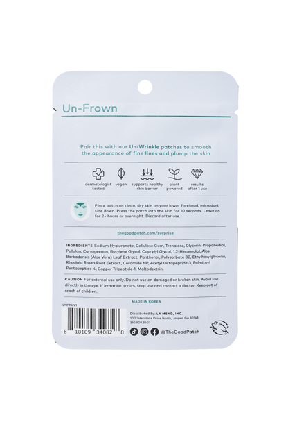 Un-Frown Wrinkle Microdart Patches