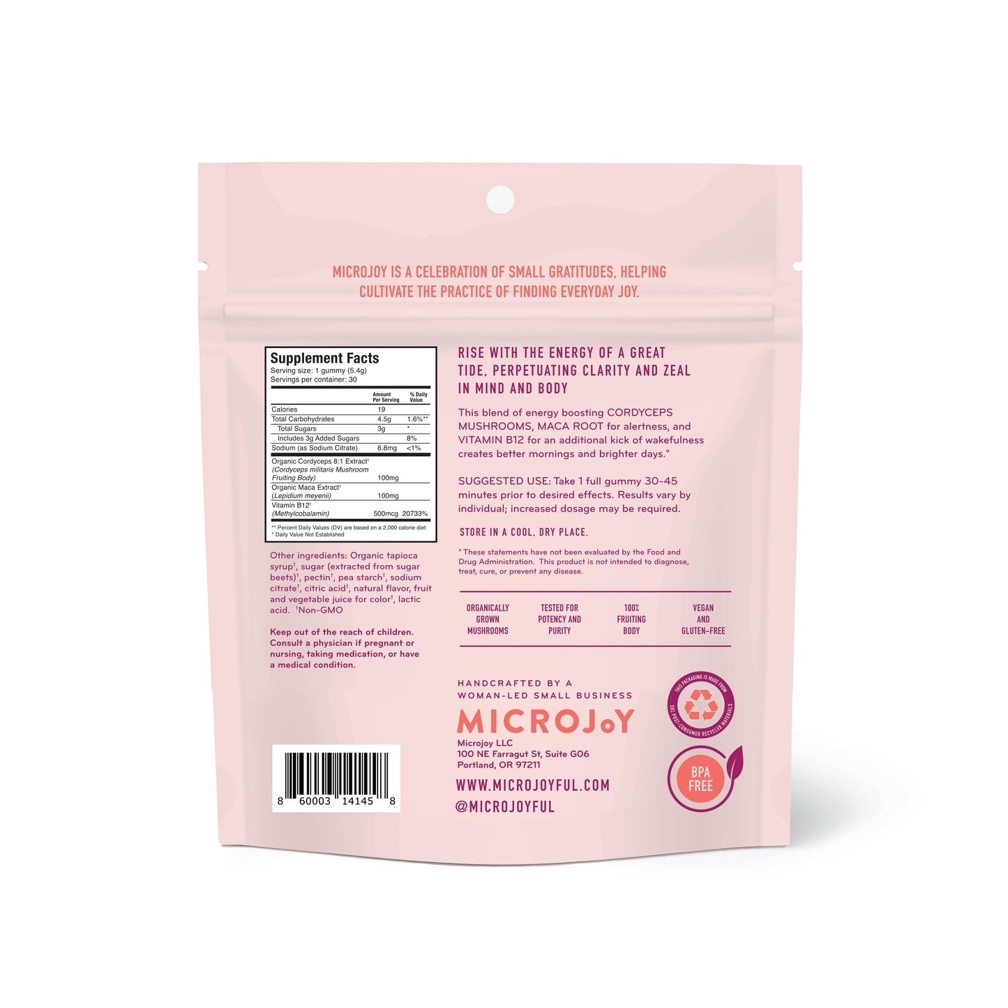 Motivate Mushroom Gummies (30) / Vegan Supplement / Energy