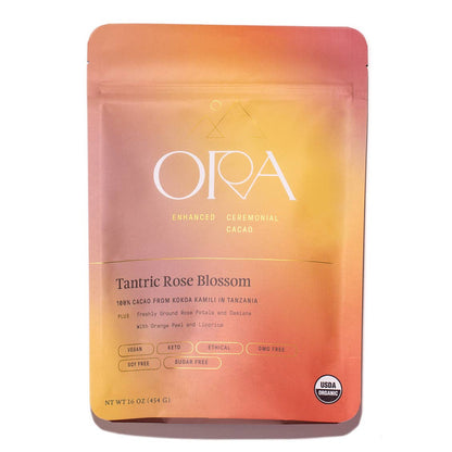 Tantric Rose Blossom Cacao - Organic Ceremonial Chocolate