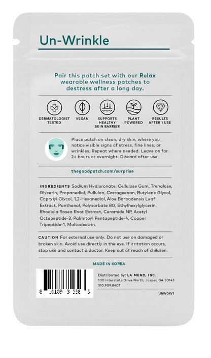 Un-Wrinkle Microdart Patches