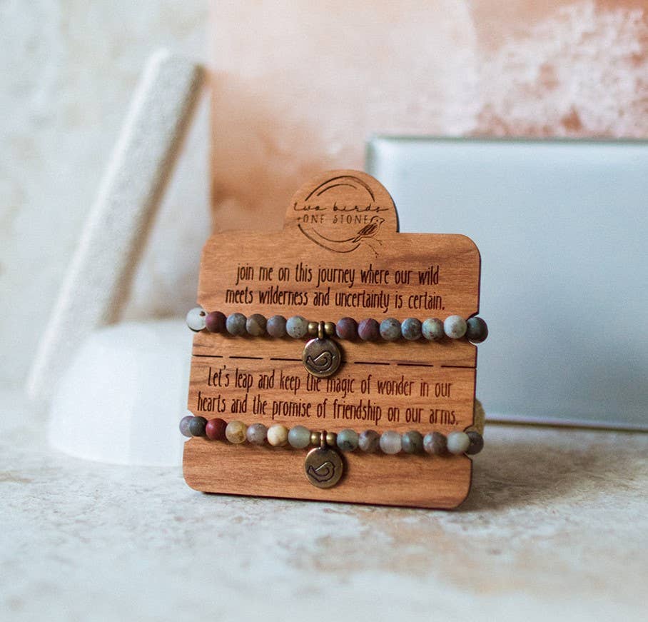 Spiritual Whiskey - Two Birds + One Stone Snap n' Share BFF Bracelet Bloodstone