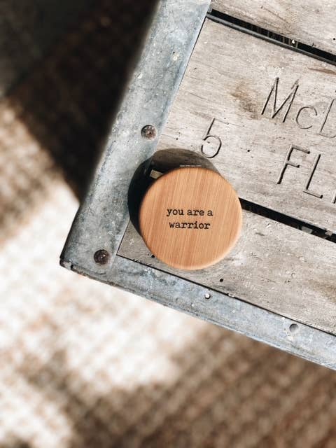 Spiritual Whiskey - Engraved Leatherette Bamboo Compact Mirrors // Unique Gift