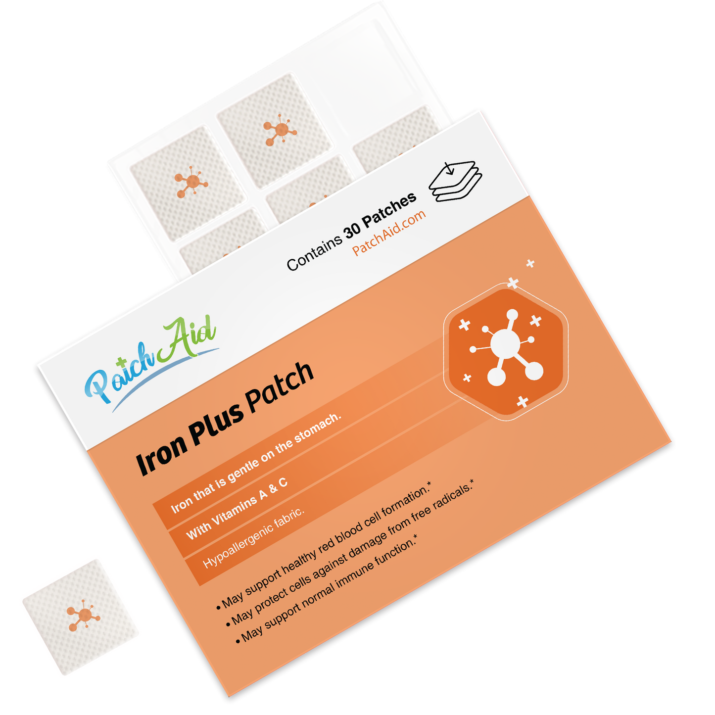 PatchAid - Iron Plus Vitamin Patch - Gentle Iron & Absorption Support