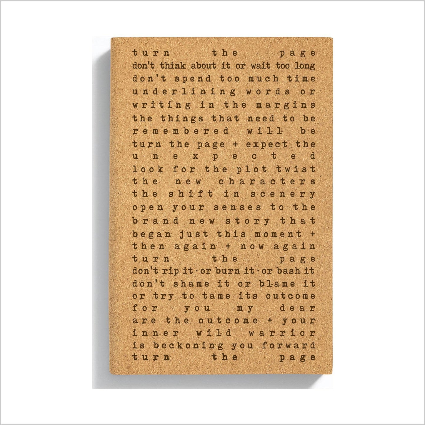 Spiritual Whiskey - Engraved Cork Journal // Bound Notebook