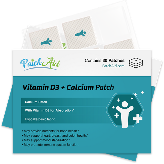 PatchAid - Vitamin D3/Calcium Patch - Bone, Muscle, & Immune Support