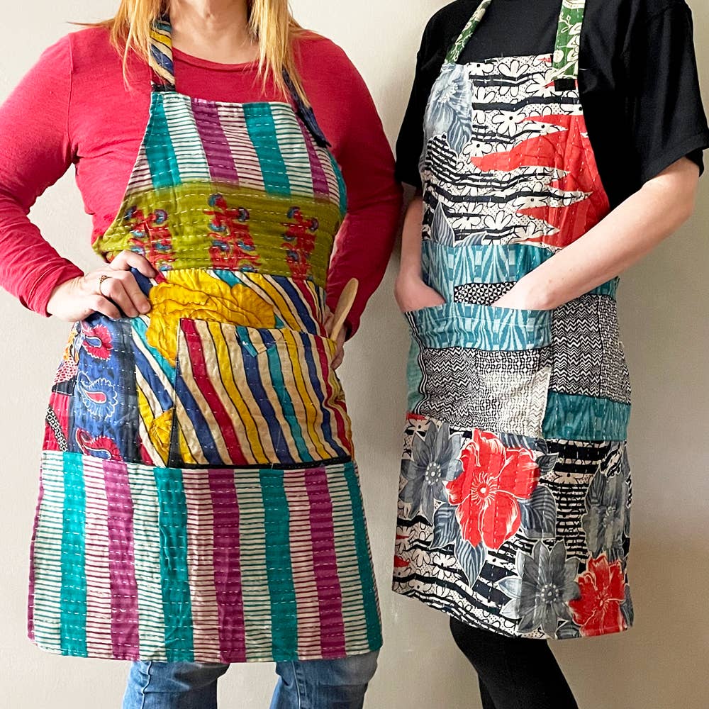 Mira Fair Trade - Upcycled Kantha Apron (Assorted Patterns)