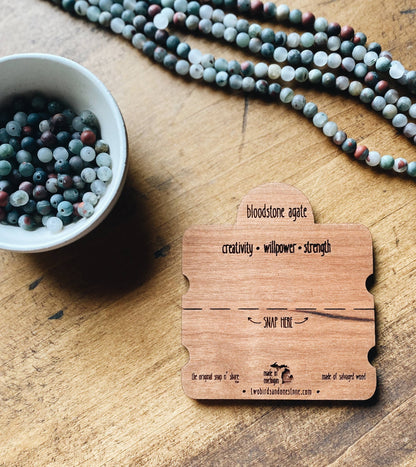 Spiritual Whiskey - Two Birds + One Stone Snap n' Share BFF Bracelet Bloodstone