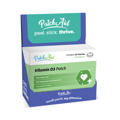 PatchAid - Vitamin D3 with K2 Patch - Bone, Heart & Immune Support