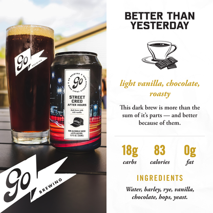 Street Cred Porter - Non Alcoholic Beer 6 pack