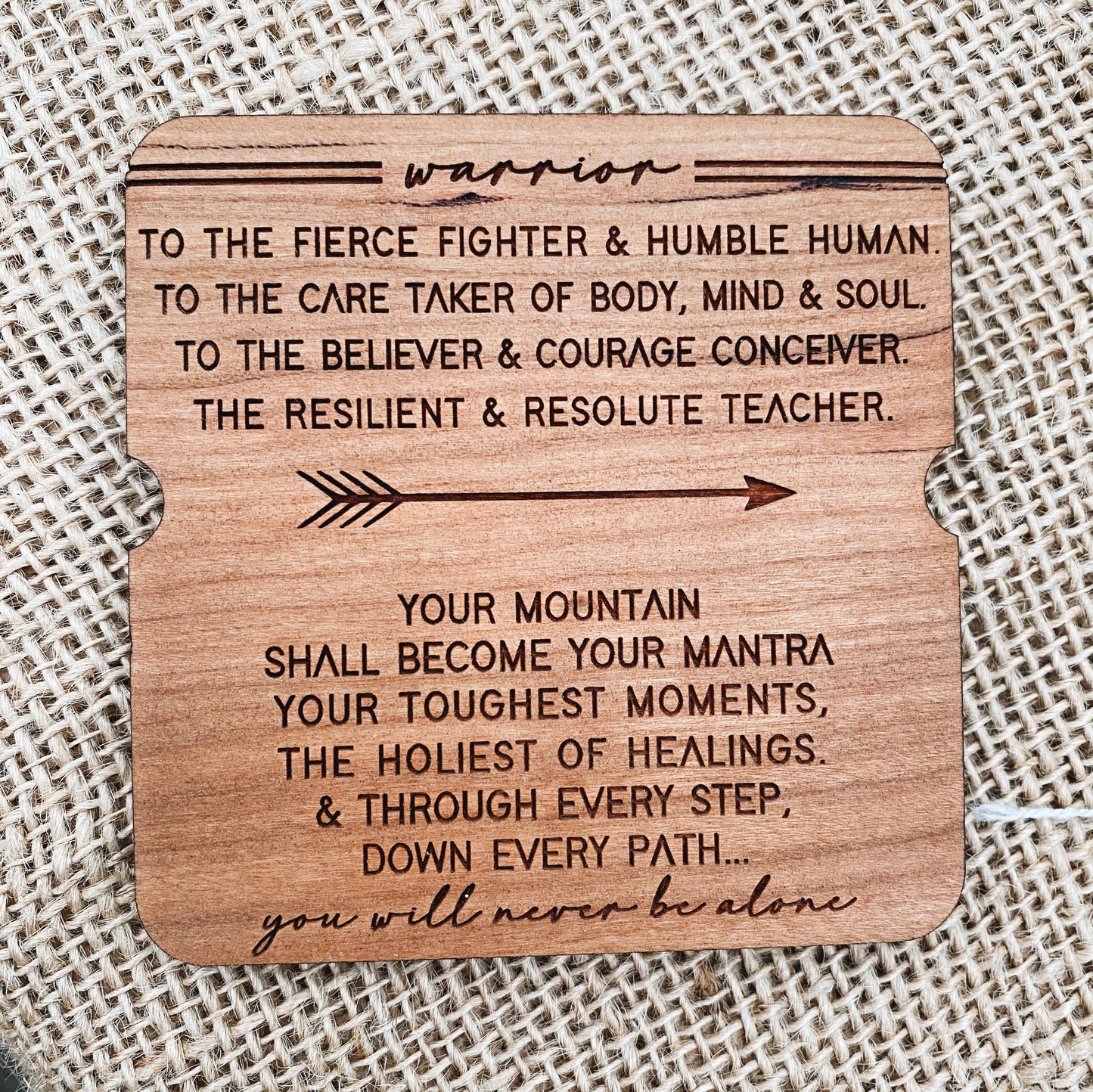 Spiritual Whiskey - The Warrior Bracelet // Encouragement // Motivational Gift