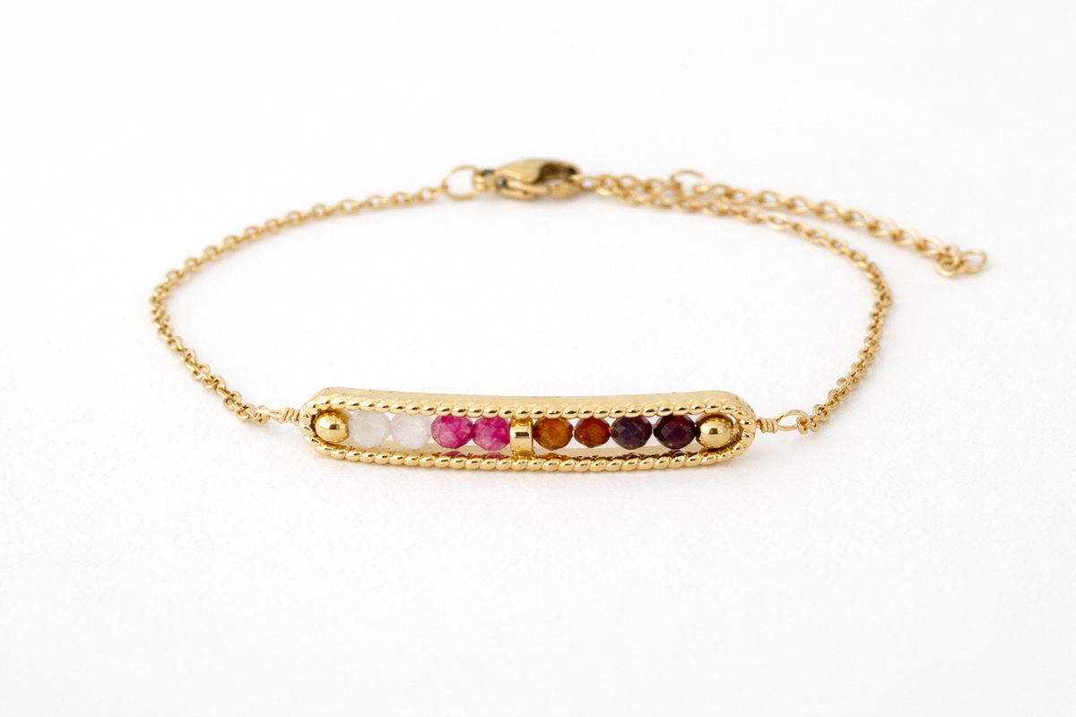 Love Crystal Bracelet – Rose Quartz, Tourmaline & Garnet