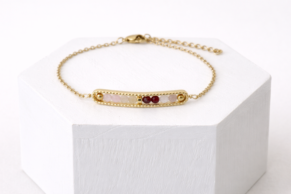 Picki Nicki - Harmony Crystal Bar Bracelet – Citrine & Amethyst