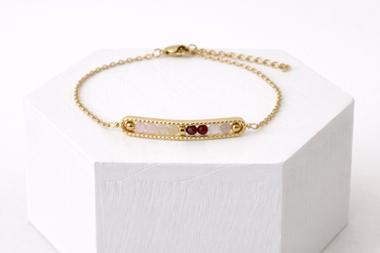 Picki Nicki - Harmony Crystal Bar Bracelet – Citrine & Amethyst