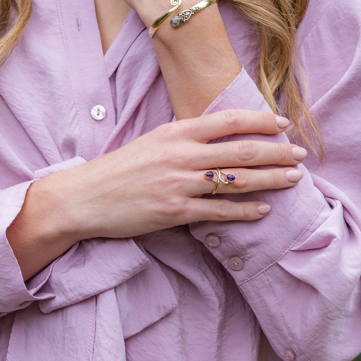 Tanvi Ring Collection - Gold-Toned Brass