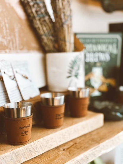 Spiritual Whiskey - Leatherette Shot Glass //Tincture // Sacred Sips