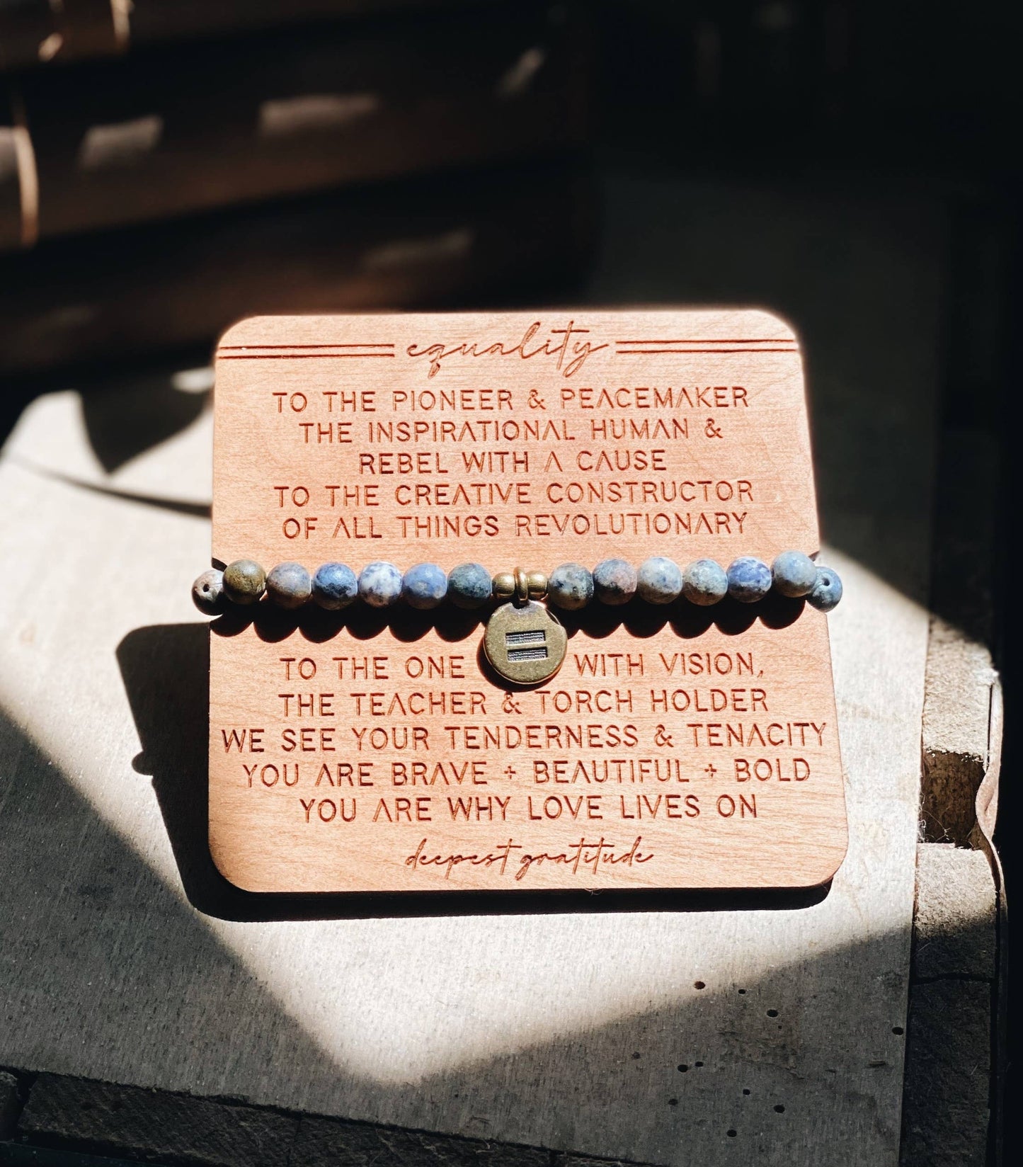 Spiritual Whiskey - Pride Month Sunset Dumortierite Beaded Bracelet