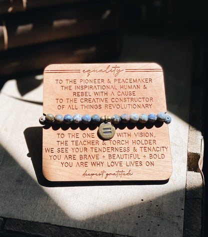 Spiritual Whiskey - Pride Month Sunset Dumortierite Beaded Bracelet