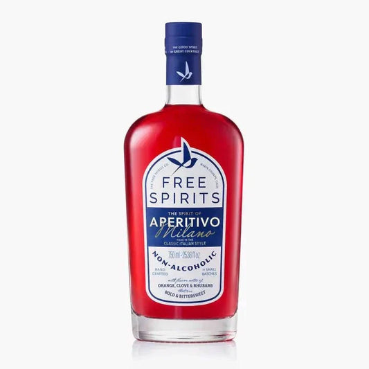 The Spirit of Milano non-alcoholic aperitivo bottle with vibrant fruit and spice notes