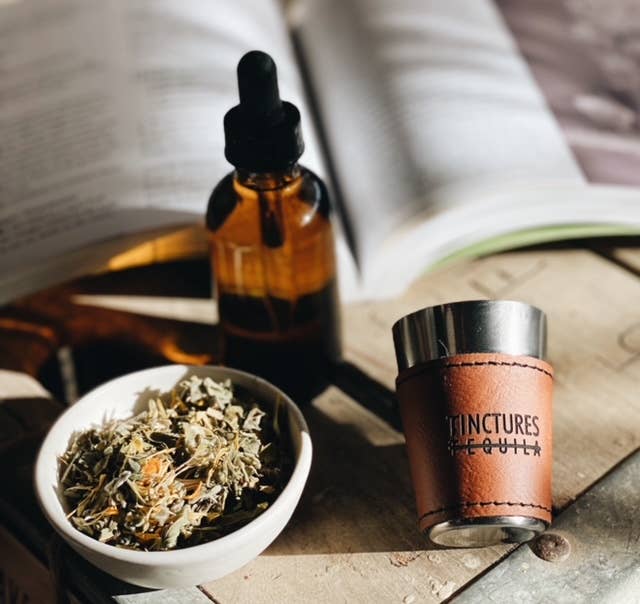 Spiritual Whiskey - Leatherette Shot Glass //Tincture // Sacred Sips