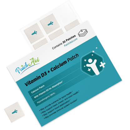 PatchAid - Vitamin D3/Calcium Patch - Bone, Muscle, & Immune Support