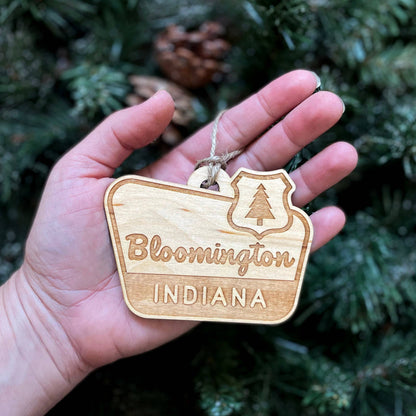 Customized Town Sign Ornament. Personalized For Your Town!
