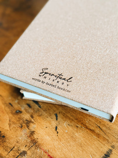 Spiritual Whiskey - Engraved Cork Journal // Bound Notebook