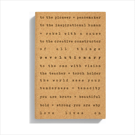 Spiritual Whiskey - Engraved Cork Journal // Bound Notebook
